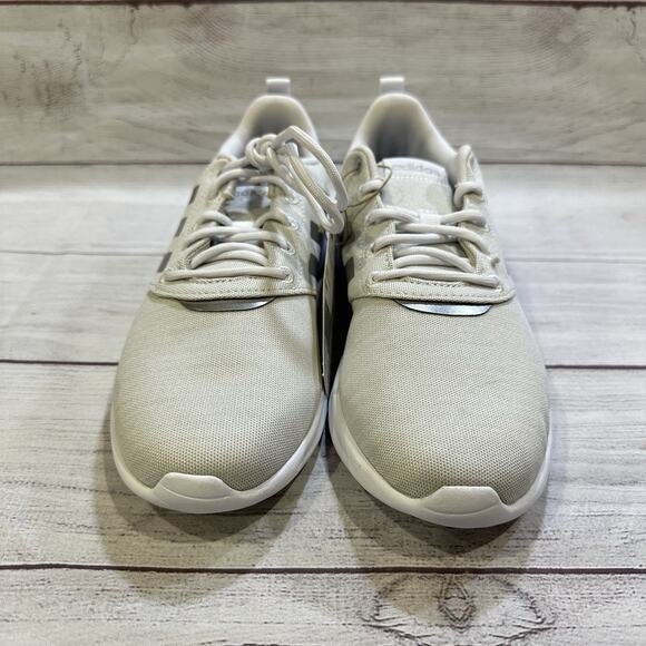 Adidas QT Racer 2.0 Women's Sz.8 White/Silver Running Shoes Lace Up FV9612 - Picture 2 of 6